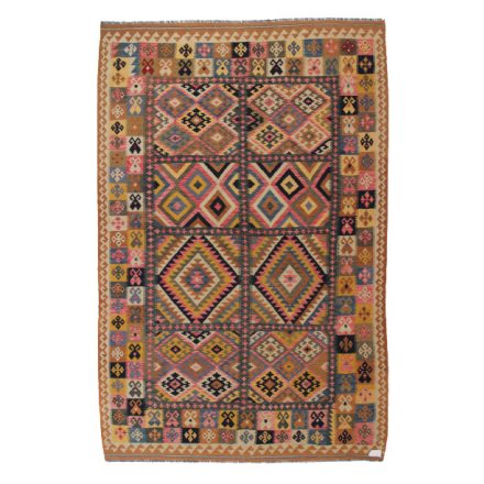 Wool Kelim rug Chobi 209x317 hand woven Afghan Kilim rug to living room