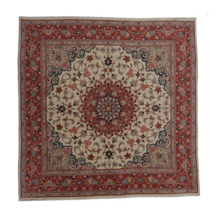 Iranian rug Yazd 196x198 handmade persian carpet for living room