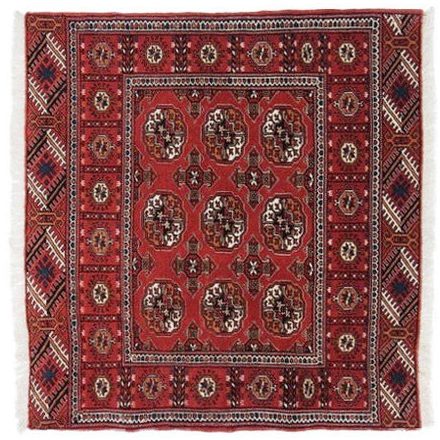 Iranian carpet Turkmen 100x106 handmade persian carpet