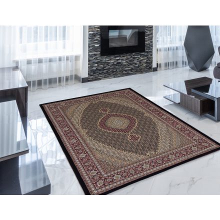 Persian carpet dark MAHI 140x200 luxury rug of acrylic