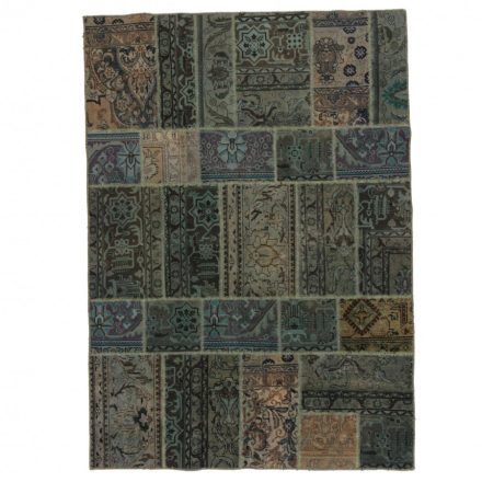 Design carpet green Patchwork 169x238 living room carpet