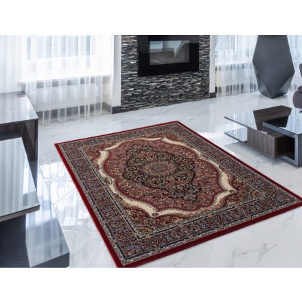 Persian carpet red MEDALION 140x200 luxury carpet of acrylic