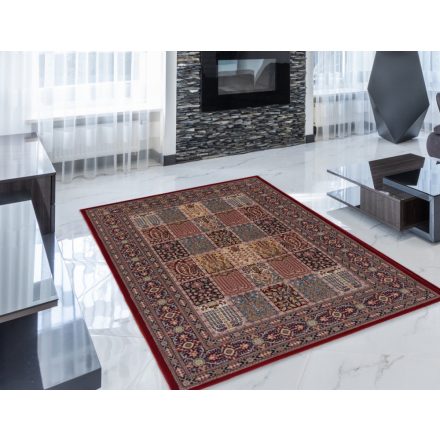 Persian rug red KHESHTI 140x200 luxury carpet of acrylic