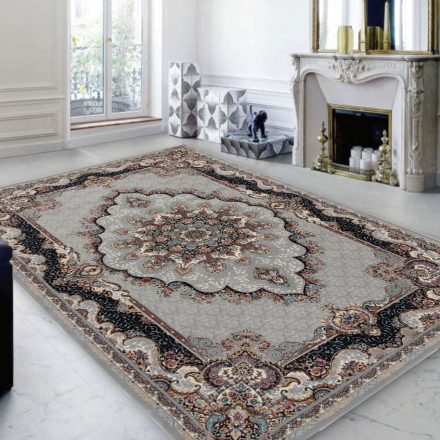 Persian carpet grey TABRIZ 200x300 luxury living room rug in acrylic