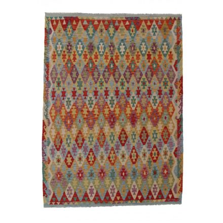 Wool Kelim rug Chobi 212x290 hand woven Afghan Kilim rug