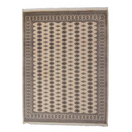 Large oriental rug beige Bokhara 249x332 handmade Pakistani rug for living room