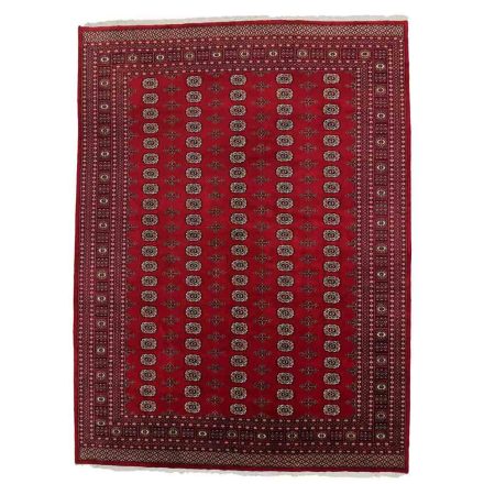 Large oriental rug red Bokhara 278x372 handmade Pakistani rug for living room