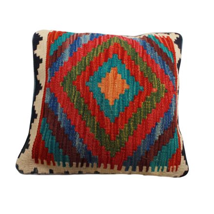 Handwoven Kelim pillowcase 45x45 afghan decorative cushion