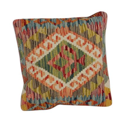 Handwoven Kelim pillowcase 45x45 afghan decorative cushion