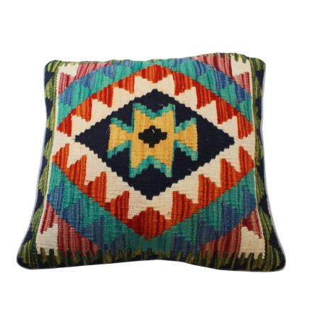 Afghan Kelim pillowcase 45x45 hand woven cushion