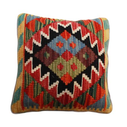 Afghan Kilim pillowcase 45x45 hand woven cushion