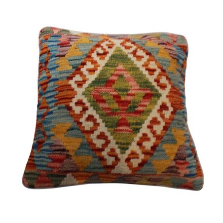 Afghan Kelim pillowcase 45x45 hand woven cushion