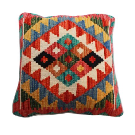 Afghan Kilim pillowcase 45x45 hand woven cushion