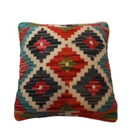 Afghan Kilim pillowcase 45x45 hand woven cushion