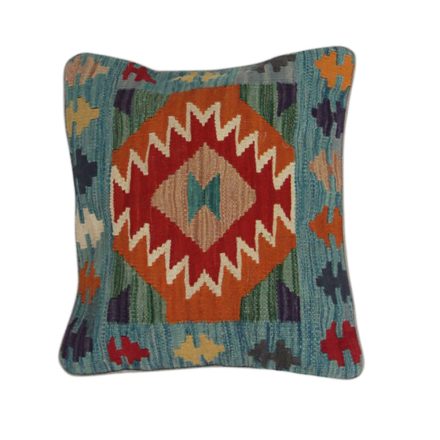 Afghan Kelim pillowcase 45x45 hand woven cushion