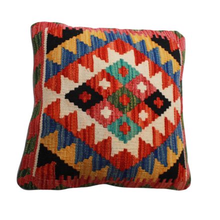 Afghan Kelim pillowcase 45x45 hand woven cushion