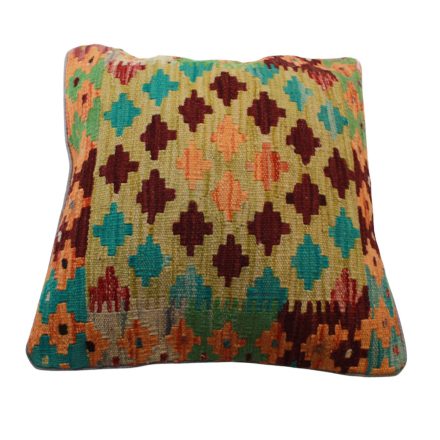 Afghan Kelim pillowcase 45x45 hand woven cushion